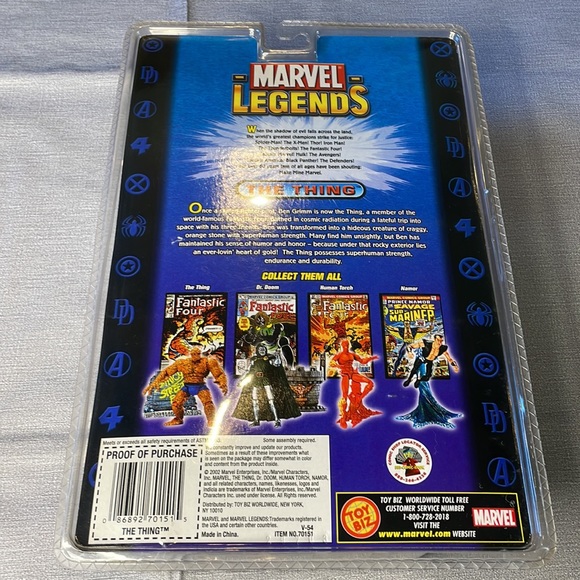2002 Marvel legends THE THING toy action figure NIP with comic book - Picture 6 of 9